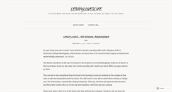 Desktop Screenshot of lennyloveslife.com